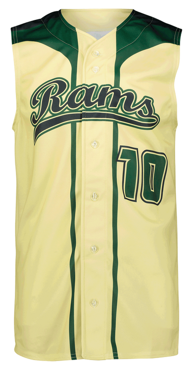 Sleeveless Full Button Jersey