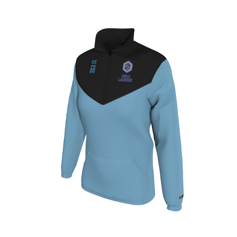Custom C2C Girl's Lacrosse Mission Pullover, Women's W1652E 2-Color Supplex, Elastic Cuffs (x 6)