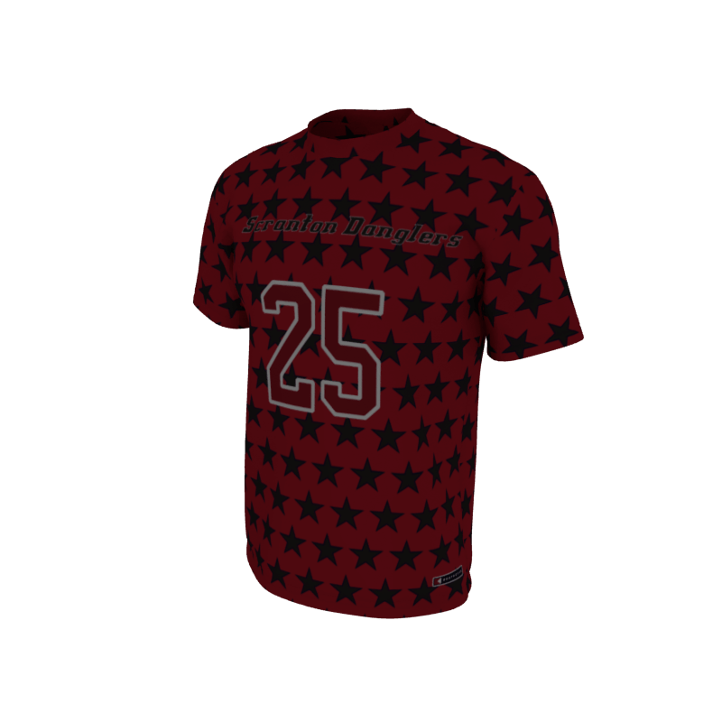 Custom Lacrosse Uniforms Solid Short Sleeve Shooting Shirt, Men's. (x 13)