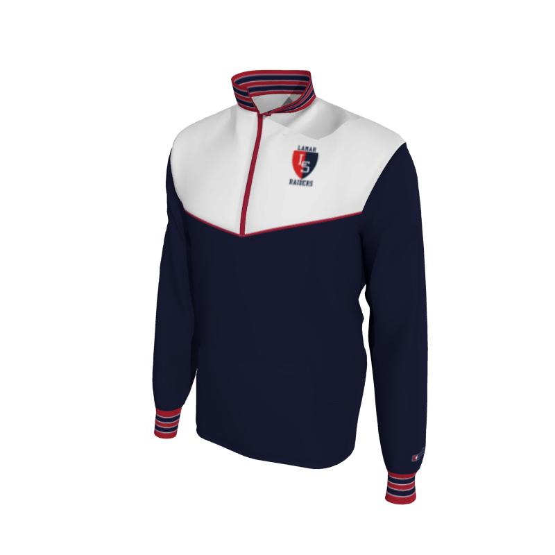 Custom Lamar Raiders Mission Pullover, Men's 1652 2-Color Supplex, Knit Cuffs (x 6)