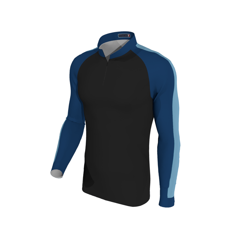 Custom Performance Layers Piece Dyed Sleeves Cold Weather Half-Zip Training Top. (x 1)