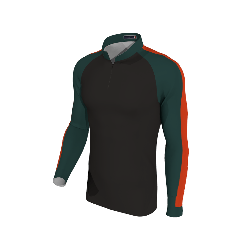Custom Performance Layers Piece Dyed Sleeves Cold Weather Half-Zip Training Top. (x 1)
