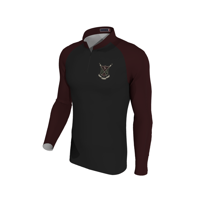 Custom Performance Layers Piece Dyed Sleeves Cold Weather Half-Zip Training Top. (x 4)