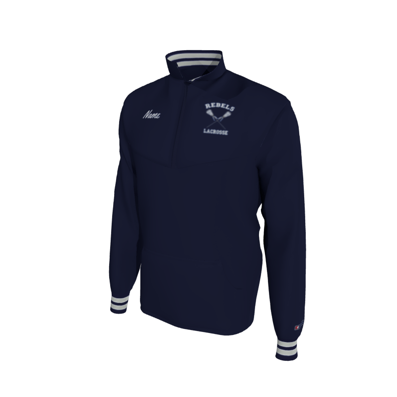 Custom Rebels Lacrosse Mission Jacket, Men's 2-Color 1652 Supplex, Knit Cuffs (x 7)