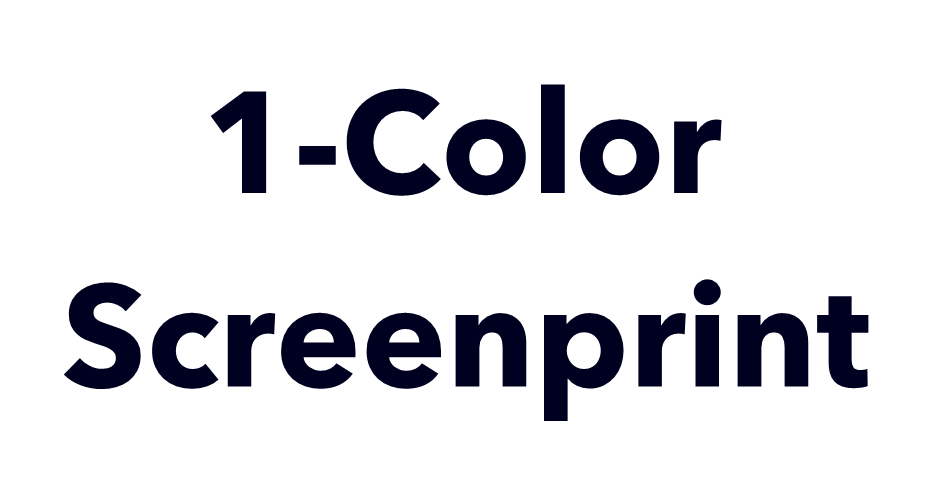 Screenprint Logo PC-1 ~ 1-Color Screenprint; Fleece and Tees