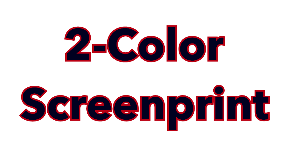 Screenprint Logo PC-2 ~ 2-Color Screenprint; Fleece and Tees