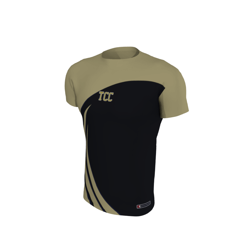 Custom Track & Field + XC Uniforms 408 Men's Short Sleeve Backstretch Compression Top. (x 34)