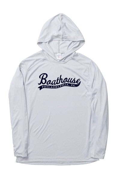 Unisex UV Protection Boathouse Long Sleeve Hoodie Grey / X-Small