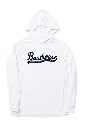 Unisex UV Protection Boathouse Long Sleeve Hoodie White / X-Small