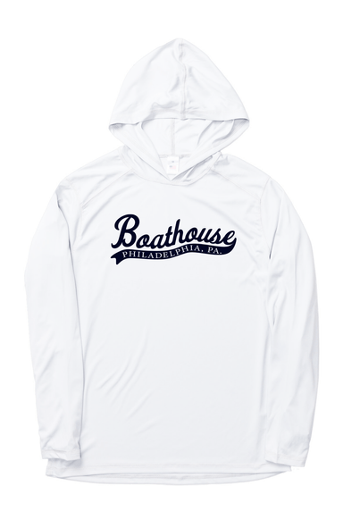 Unisex UV Protection Boathouse Long Sleeve Hoodie White / X-Small