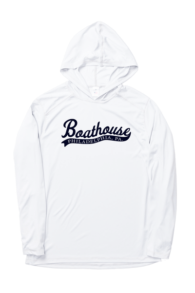 Unisex UV Protection Boathouse Long Sleeve Hoodie White / X-Small