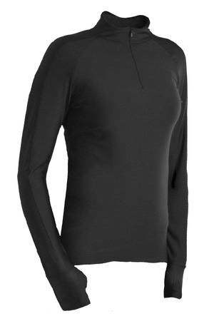 Women's Quarter-Zip Compression Top Black / X-Small
